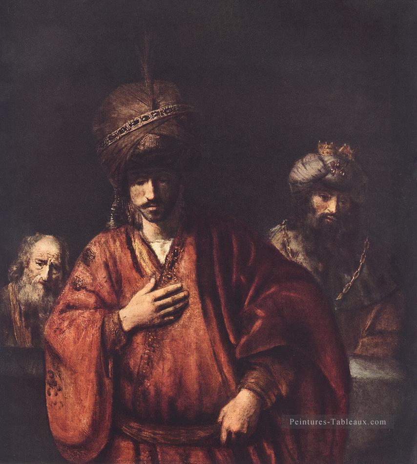 David et Uriah Rembrandt Peintures à l'huile